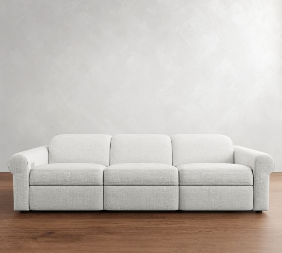 Ultra Lounge Roll Arm Reclining Sofa (110") by Pottery Barn