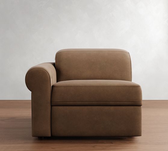 Build Your Own Ultra Lounge Roll Arm Leather Sectional by Pottery Barn