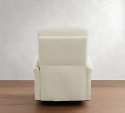PB Comfort Modern Roll Arm Swivel Recliner
