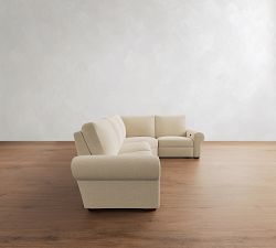 Big Sur Roll Arm Reversible Power Reclining Sectional (122")