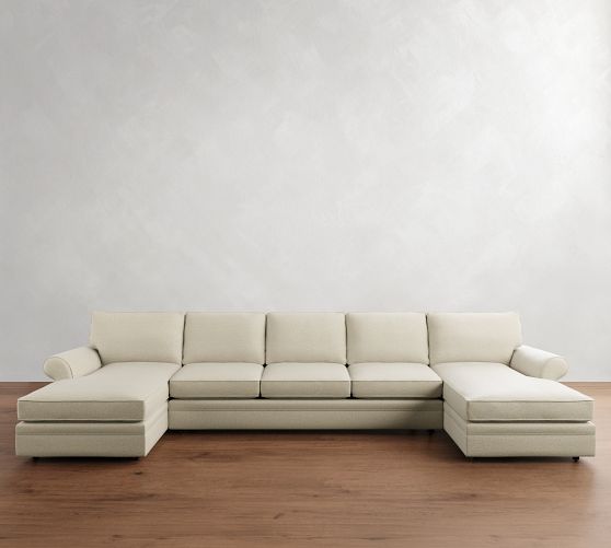 Pearce Roll Arm Double Chaise Sectional (136"-186") by Pottery Barn