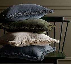 Everywhere Velvet With Fringe Pillow Cover