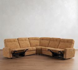 Parker Leather Power Reclining L-Shaped Sectional (114")