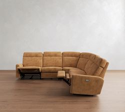 Parker Leather Power Reclining L-Shaped Sectional (114")