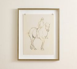 Rider and Horse Framed Print
