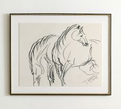 Two Horses Sketch Framed Print