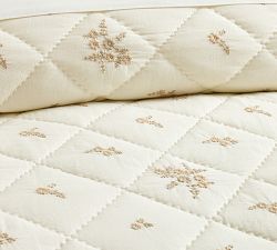 LoveShackFancy Floral Embroidered Quilt