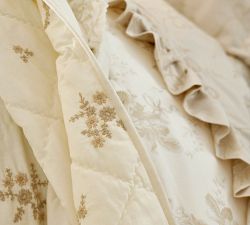 LoveShackFancy Floral Embroidered Quilt