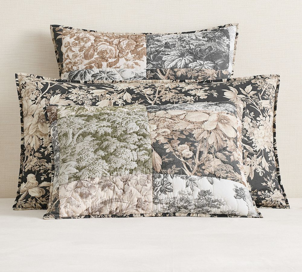 Cordelia Toile Reversible Quilted Sham by Pottery Barn