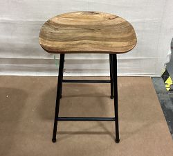 Open Box: Atticus Counter Stool Height (24" H) - Light Honey, Black Legs