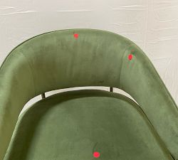 Open Box: Baldwin Upholstered Metal Bar Stool (30.5") - Brass, Performance Everyday Velvet Fern