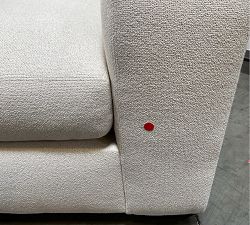 Open Box: Big Sur Square Arm Upholstered Grand Sofa (105"W x 41"D ), 2X2 - Performance Boucle Oatmeal, Espresso Finish