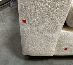 Open Box: Big Sur Square Arm Upholstered Grand Sofa (105"W x 41"D ), 2X2 - Performance Boucle Oatmeal, Espresso Finish