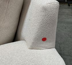 Open Box: Big Sur Square Arm Upholstered Grand Sofa (105"W x 41"D ), 2X2 - Performance Boucle Oatmeal, Espresso Finish