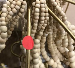 Open Box: Bristol Wood Bead 2Tier Chandelier ( 30") - Natural