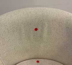 Open Box: Hyde Upholstered Swivel Armchair - Performance Boucle Oatmeal