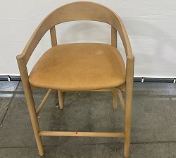Open Box: Laguna Leather Counter Height Stool (24") - Keystone Sandstone, Seadrift