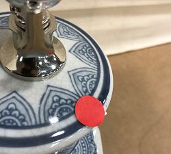 Open Box: Langley Squared Ceramic Table Lamp (25") - Navy