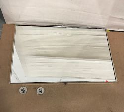 Open Box: Linden Rectangular Pivot Mirror (24"W x 37"H) - Polished Nickel
