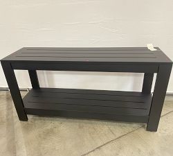 Open Box: Malibu Metal Outdoor Console Table (60") - Black