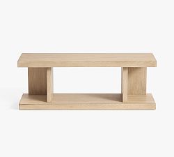 Open Box: Newport Shoe Bench (44"W) - Washed Oak Finish
