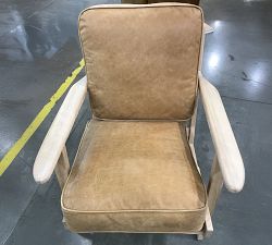 Open Box: Raylan Leather Chair - Keystone Sandstone, Light Ash
