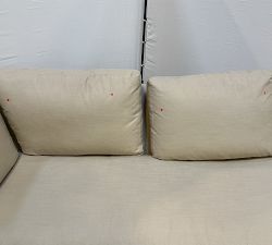 Open Box: Turner Petite Roll Arm Upholstered Left Sofa - Performance Slub Cotton Stone