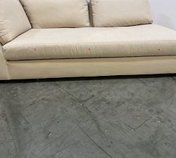Open Box: Turner Petite Roll Arm Upholstered Left Sofa - Performance Slub Cotton Stone