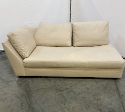 Open Box: Turner Petite Roll Arm Upholstered Left Sofa - Performance Slub Cotton Stone