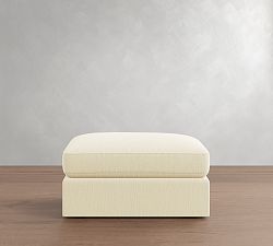 Open Box: Westwood Ottoman - Premium Performance Basketweave Ivory