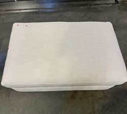 Open Box: Westwood Ottoman - Premium Performance Basketweave Ivory