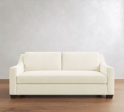 Open Box: York Slope Arm Sofa (81"), 2X1, High Performance Contract Grade Cushions - Performance Textured Weave White