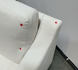 Open Box: York Slope Arm Sofa (81"), 2X1, High Performance Contract Grade Cushions - Performance Textured Weave White