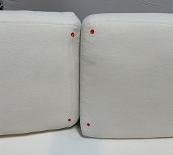 Open Box: York Slope Arm Sofa (81"), 2X1, High Performance Contract Grade Cushions - Performance Textured Weave White