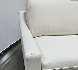 Open Box: York Slope Arm Sofa (81"), 2X1, High Performance Contract Grade Cushions - Performance Textured Weave White