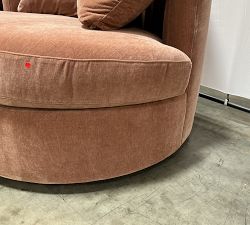 Open Box: Balboa Swivel Armchair (40") - Rustic Chenille Rosewood