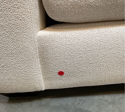 Open Box: Big Sur Square Arm Upholstered Grand Sofa (105"W x 41"D ), 2X2 - Performance Boucle Oatmeal, Espresso Finish