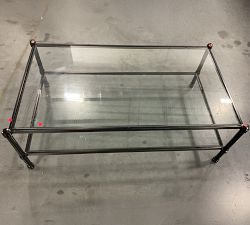 Open Box: Everson Rectangular Glass Coffee Table (52") - Bronze
