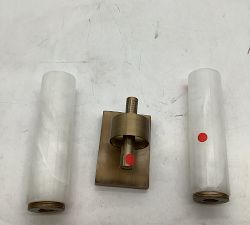 Open Box: Frances Alabaster Double Tube Sconce (22") - Tumbled Brass