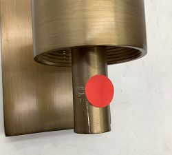 Open Box: Frances Alabaster Double Tube Sconce (22") - Tumbled Brass