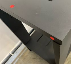 Open Box: Malibu Metal Outdoor Console Table (60") - Black