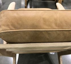 Open Box: Raylan Leather Chair - Keystone Sandstone, Light Ash