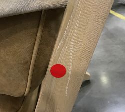 Open Box: Raylan Leather Chair - Keystone Sandstone, Light Ash