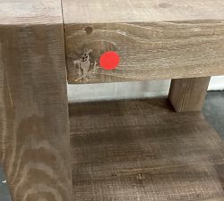 Open Box: Rockport Rectangular Reclaimed Wood Side Table (24") - Cocoa Brown