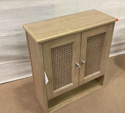 Open Box: Sausalito Wall Cabinet (24"W) - Seadrift, Satin Nickel Pulls