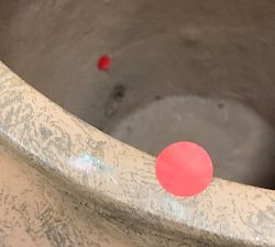 Open Box: Sienna Fiber Stone Outdoor Planter, Large - Terracotta