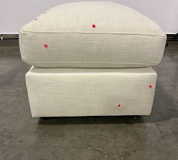 Open Box: Westwood Ottoman - Premium Performance Basketweave Ivory