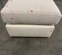 Open Box: Westwood Ottoman - Premium Performance Basketweave Ivory