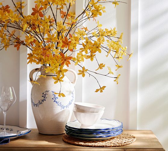 Faux Oversized Yellow Gypsophila Branch | Pottery Barn