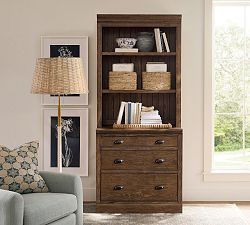 Aubrey Storage Shelf with 3-Drawer Cabinet (36"-72")